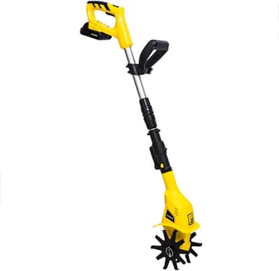 Elektrische Tuinfrees - Bodemwoeler Grondwoeler - Tuinonderhoud Bodemvoorbereiding - Draadloos Verstelbaar - 10cm Werkbreedte - Zwart