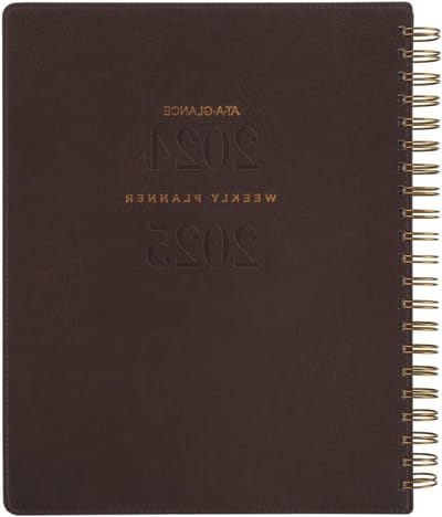 Academische Planner - Agenda Jaarlijks - Planning Maken - Inktbestendig Papier - 8-1/2" x 11" - Bruin