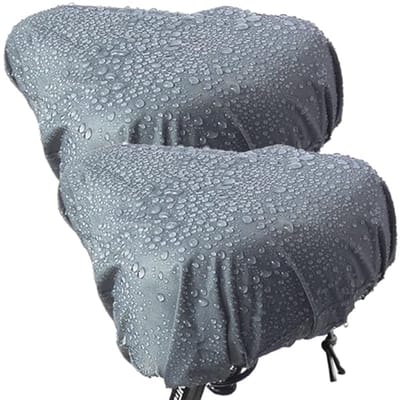 Zadelhoes - 2 Stuks - 24*27 cm - Waterdichte Fietszadelhoes van Oxford-Stof – Regen-, UV- en Stofbestendige Zadelhoes voor Fiets – Geschikt voor Stadsfiets, E-bike en Brede Zadels– grijs