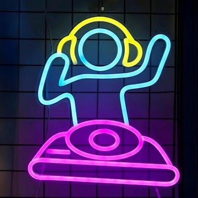 Daity Coole neonverlichting - geschikt voor wanddecoratie. Anywin DJ-speler neonlicht USB LED-lamp - dimbaar - geschikt voor bardecoratie - verjaardagsfeest neondecoratie en cadeaus.