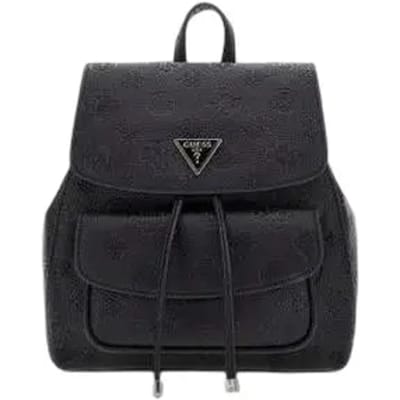 GUESS vrijetijdsrugzak rugzak Cresidia II Flap Backpack Black Logo zwart