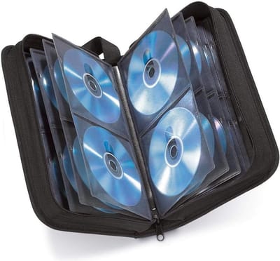 CD-tas voor het opbergen van 120 discs zwart - kantoor woonkamer thuis - transporthoezen