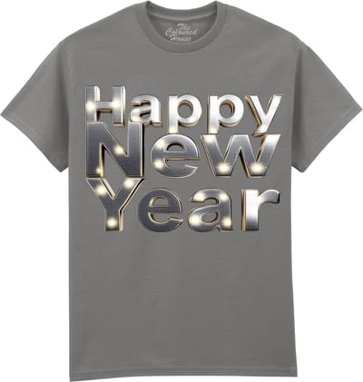 Happy New Year - Silver The Coloured House T-shirt XL