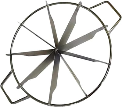Taartsnijmachine RVS - Ronde taartverdeler - Gelijkmatig portioneren - Instelbaar 6 9 10 - 35 x 28 cm - Zilver
