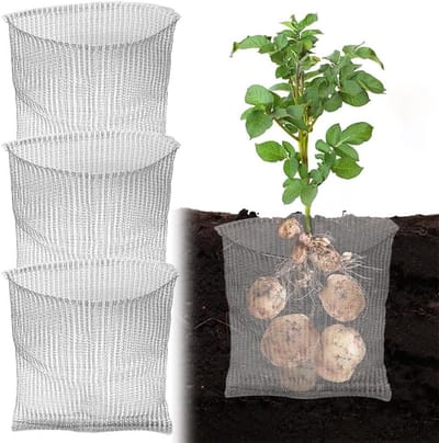 Set van 3 Roestvrijstalen Wortelbeveiliging voor Planten 40 x 45 cm - Vole Bescherming, Plantmanden, Dierenwering en Tuinaccessoires