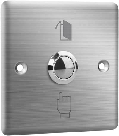 Deurbel Drukknop - Bel Schakelaar - Bezoekers Ontvangen - Roestvrij Staal - 86x86mm - Grijs