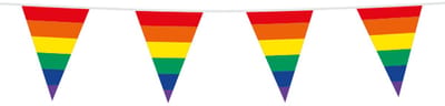 12x Vlaggenlijn Regenboog 10 meter - Verjaardag Feest Party Festival Poolparty Decoratie