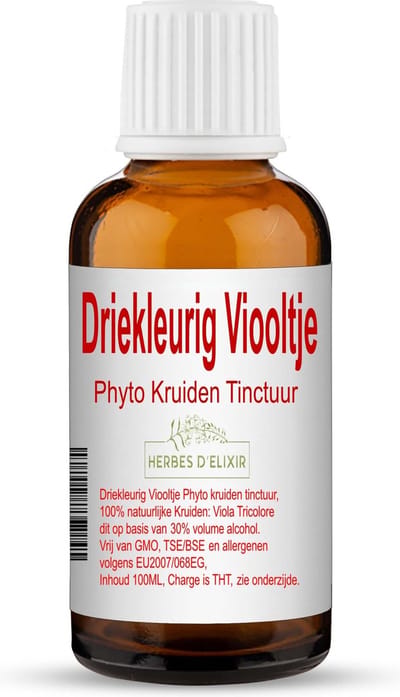 Herbes D'Elixir Driekleurig Viooltje Tinctuur – 100 ml – 1 Tinctuur – Natuurlijk Versterkend