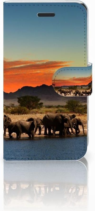 Samsung Galaxy Xcover 3 | Xcover 3 VE Telefoonhoesje met Pasjes Olifanten