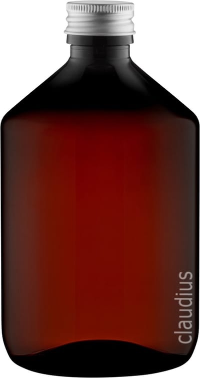 Lege Plastic Fles 500 ml PET Amber bruin - met aluminium dop - set van 10 stuks - Navulbaar - Leeg