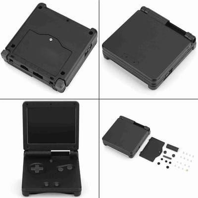 Allecto - VBESTLIFE ABS Replacement Protective Case - Complete reparatiekit - Zwart of zilver - Game Boy Advance - Geschikt voor Game Boy SP - Incl...