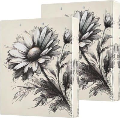 Ringband Mappen - Ordner Dossier - Documenten Organiseren - 3 D-ringen - A4 - Zwart Wit Daisy