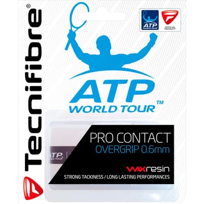 Tecnifibre Contact Pro - 0.60mm - Wit - Overgrip - 3 stuks