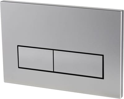 Bedieningsplaat WC-reservoir - Spoelknop Plaat - WC Spoelen - Vervangbaar Veermechanisme - 246 cm x 164 cm - Mat Zilver