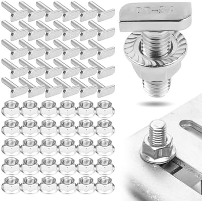 Hamerkopschroeven 20 mm M8 - Roestvrij staal - Hoge temperatuurbestendigheid - Voor fotovoltaïsche installatie - ShopVlot