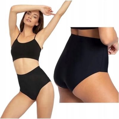 Gatta - Brigitte - Dames Ondergoed – Hoge Taille – Zwart – Maat M – Comfortabele Slip ( 1 stuks )
