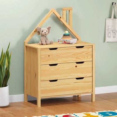 Kinderkamer-ladekast ELANO - Naturel