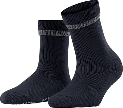 FALKE Cuddle Pads Noppen op de zool katoen wol huissokken dames blauw - maat 35-38