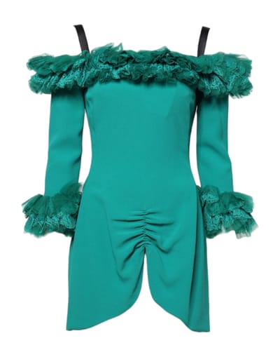 Kanten Mini Jurk Met Ruffles