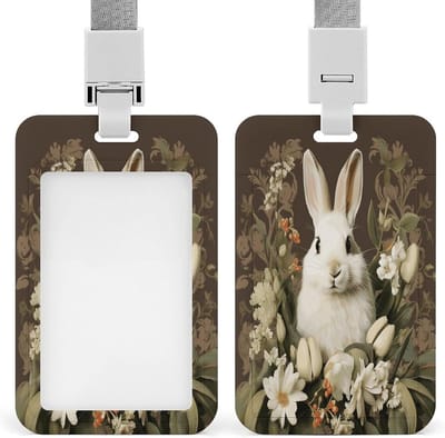 Badge Houder - Kaarthouder Portemonnee - Veilige Kaart Opslag - Versterkte ABS Constructie - 10.9 x 6.9 cm - Wit