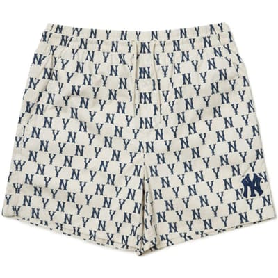MLB New York Yankees Logo Vintage All Over Print Casual Short Unisex shorts Wit 3ASMM0123-50CRS S white