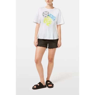Scotch & Soda Artwork T-shirt With Shaping White Taglia: XS | Maglie Sportivi Outlet | Donna | Bianco