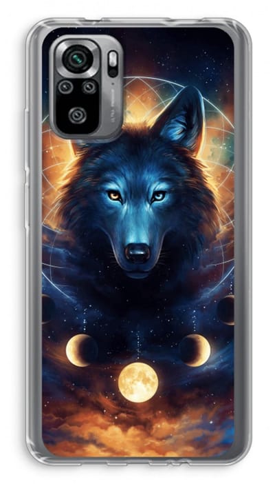 Case Company® - Hoesje geschikt voor Xiaomi Redmi Note 10S hoesje - Wolf Dreamcatcher - Soft Cover Telefoonhoesje - Bescherming aan alle Kanten en Schermrand