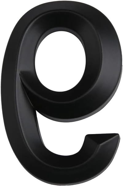 Huisnummer Sticker - Deurplaat Teken - Adres Aangeven - 3D Zelfklevend - 7cm Hoog - Zilver