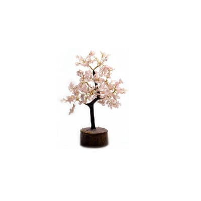 Rozenkwarts Kristalboom Voor Positieve Energie En Woondecoratie - Helende Kristalboom - Levensboom - Geldboom - Kristaldecoratie - Roze Kwarts - Feng Shuidecoratie (300 Kralen)