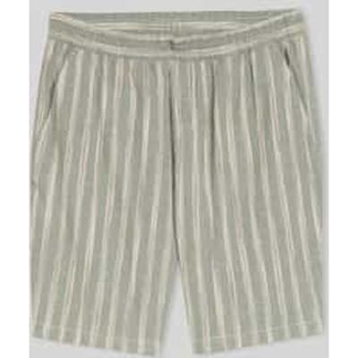 regular fit shorts van een katoen-linnenmix