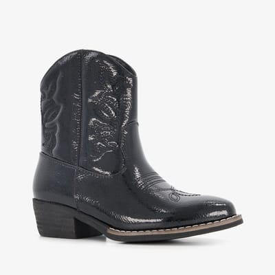 Blue Box meisjes cowboylaarsjes zwart lak - Maat 32