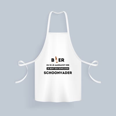 Akyol - bier, nu ik je aandacht heb je bent een geweldige schoonvader Keukenschort - Papa - schoonvader - vader cadeautjes - vaderdag - verjaardagscadeau - verjaardag - cadeau - geschenk - kado - gift - vader artikelen - 82 bij 71 cm