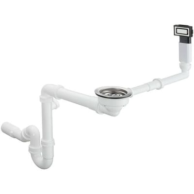 Hansgrohe Afvoergarnituren - Enkele spoelbak afvoer- en overloopcombinatie, RVS 43921800