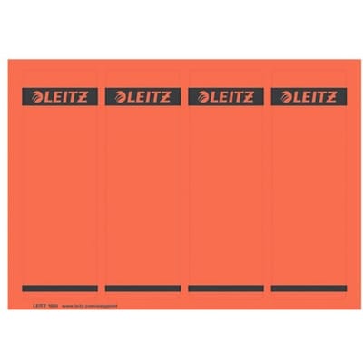 LEITZ® rugetiketten kort, via pc beletterbaar, rugbreedte 80 mm, zelfklevend, 100 st., rood