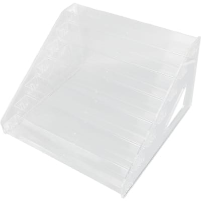 Support Organisateur de Maquillage 7 Étages Style Escalier Transparent Porte-Bouteilles de Vernis à Ongles pour Fard à Paupières Rouge à Lèvres white