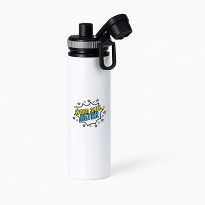 Hacebo® - Word snel beter waterfles met draaidop grijs - Beterschap - iemand die ziek is of iets gebroken heeft - ziek - koorts - snel beter worden - cadeau - beterschap cadeau - kado - gift - geschenk - water fles - 850ML