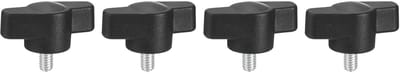 Klemschroevendraaiers - Handdraaiknoppen - Snelle Bevestiging - T-vormige Grip - M4 x 8 mm - Zwart