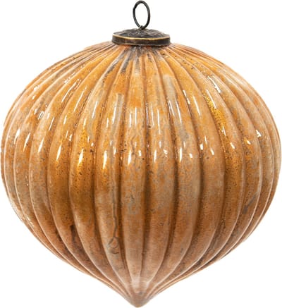 Clayre & Eef Kerstbal XL Overig Ø 25 cm Goudkleurig Glas Kerstballen