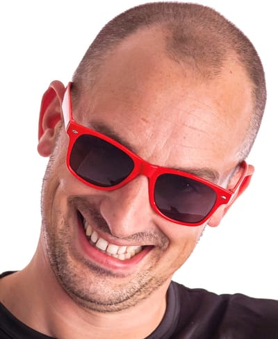 PARTYPRO - Rode blues zonnebril voor volwassenen