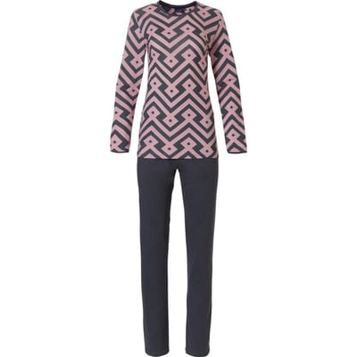 Pastunette  - Maat 48 - Graphic Mauve - Pyjamaset - Roze/Grijs