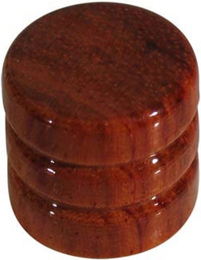 Elegante Boston KWB-350 Houten Dome Knop van Bubingga met 2 Ringen - 19x18 mm