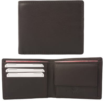 Houtkamp Leren Heren Portemonnee – Compacte Portemonnee voor Mannen - Echt Leer – Bruin