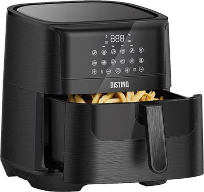 Heteluchtfriteuse XXL - Airfryer grote inhoud - Gezond Koken - 12 Bereidingsprogramma's - 65 Liter - Zwart