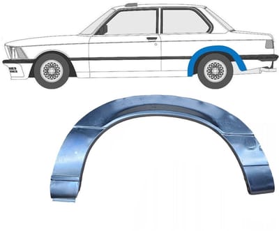 Reparatiepaneel achterspatbord voor BMW 3 E21 1975-1984 / Links