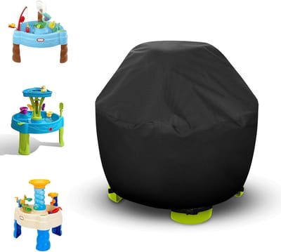 Watertafelhoes - Speelgoedhoes Tafel - Buitenspelen Beschermen - Waterdicht Oxford Doek - 86x86x82 cm - Zwart