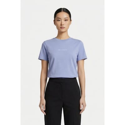 French Connection  Tee Washed Blue/white Size: S | T-Shirts Outlet | Dames | Blauw