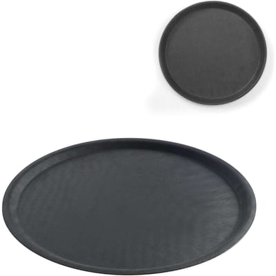 HENDI Rond dienblad – glasvezelversterkt polyester – antislip – schokbestendig – Ø500 mm – zwart