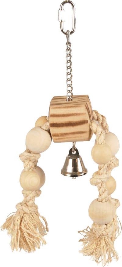 Flamingo Vogelspeelgoed Bbq Hanger - Vogelspeelgoed - 38x5x32 cm Beige Natural