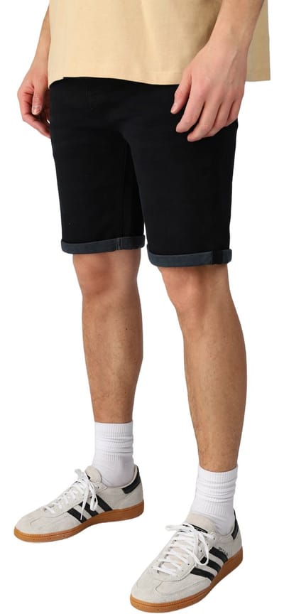 Brunotti - Hangtime - Korte Broek Black - Jog Wear Korte Broek Heren - Denim Look - L