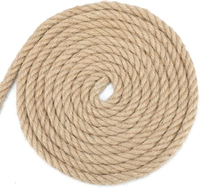Jute Touw van 10 Meter voor DIY Projecten, Knutselen, Tuinieren en Creatieve Toepassingen - 12MM Dikte